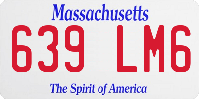 MA license plate 639LM6