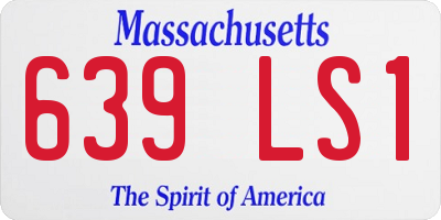 MA license plate 639LS1
