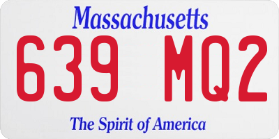 MA license plate 639MQ2