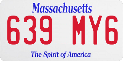 MA license plate 639MY6