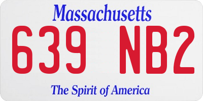 MA license plate 639NB2