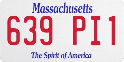 MA license plate 639PI1