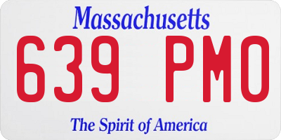 MA license plate 639PM0