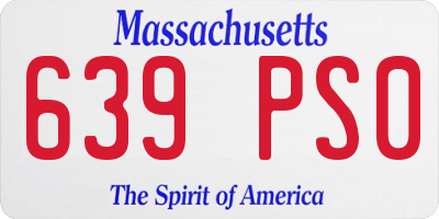 MA license plate 639PS0