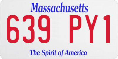 MA license plate 639PY1