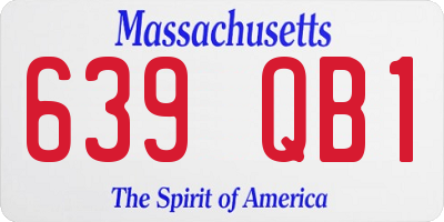 MA license plate 639QB1