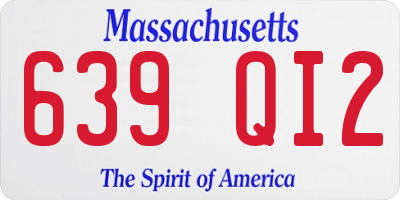 MA license plate 639QI2