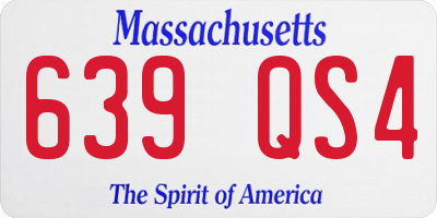 MA license plate 639QS4