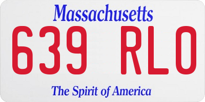 MA license plate 639RL0