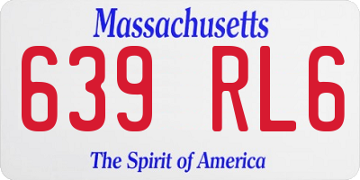 MA license plate 639RL6