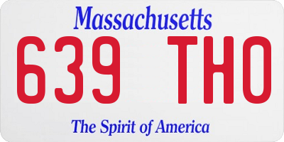 MA license plate 639TH0