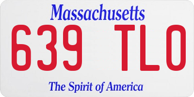 MA license plate 639TL0