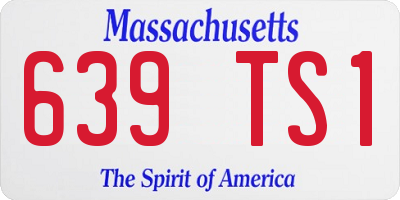 MA license plate 639TS1