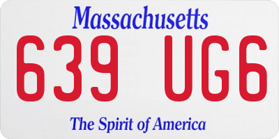 MA license plate 639UG6