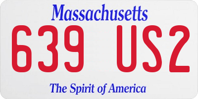MA license plate 639US2