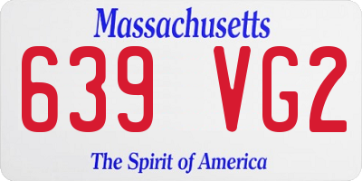 MA license plate 639VG2