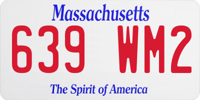 MA license plate 639WM2