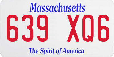 MA license plate 639XQ6