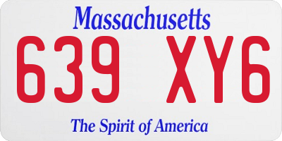 MA license plate 639XY6