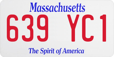 MA license plate 639YC1