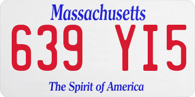 MA license plate 639YI5