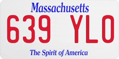 MA license plate 639YL0