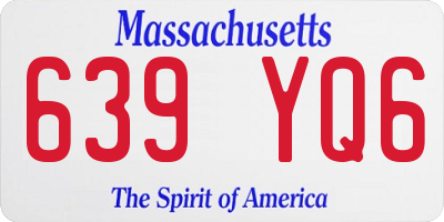 MA license plate 639YQ6