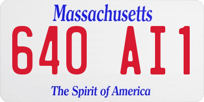 MA license plate 640AI1