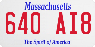 MA license plate 640AI8
