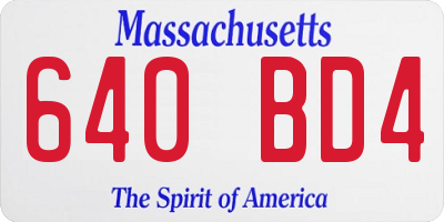 MA license plate 640BD4