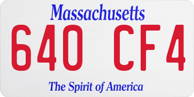 MA license plate 640CF4