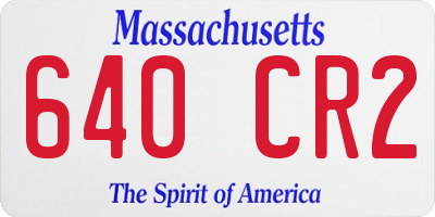 MA license plate 640CR2