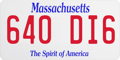 MA license plate 640DI6