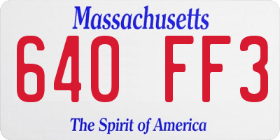 MA license plate 640FF3