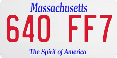 MA license plate 640FF7