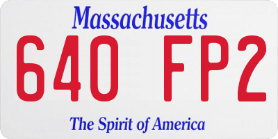 MA license plate 640FP2