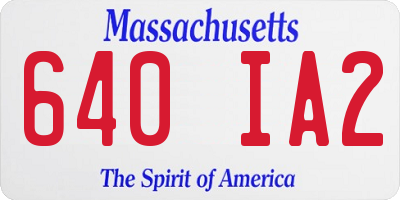 MA license plate 640IA2