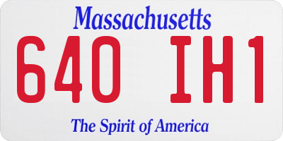 MA license plate 640IH1