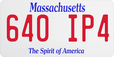MA license plate 640IP4