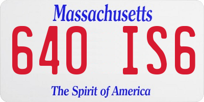 MA license plate 640IS6