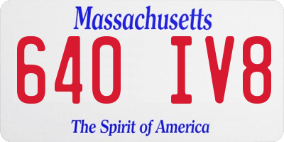 MA license plate 640IV8