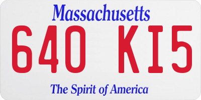 MA license plate 640KI5