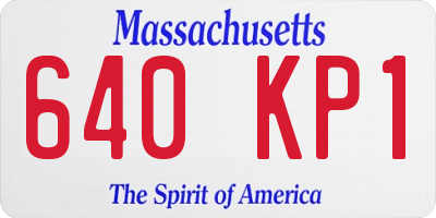 MA license plate 640KP1
