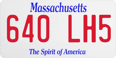 MA license plate 640LH5