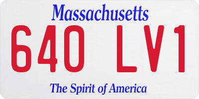MA license plate 640LV1
