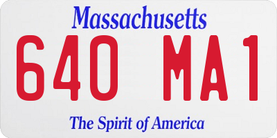 MA license plate 640MA1