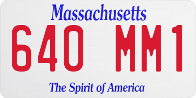 MA license plate 640MM1