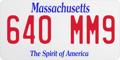 MA license plate 640MM9