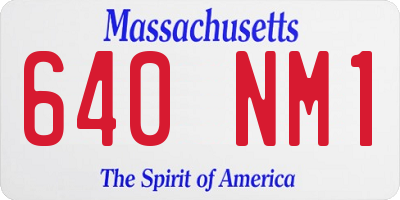 MA license plate 640NM1