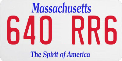 MA license plate 640RR6